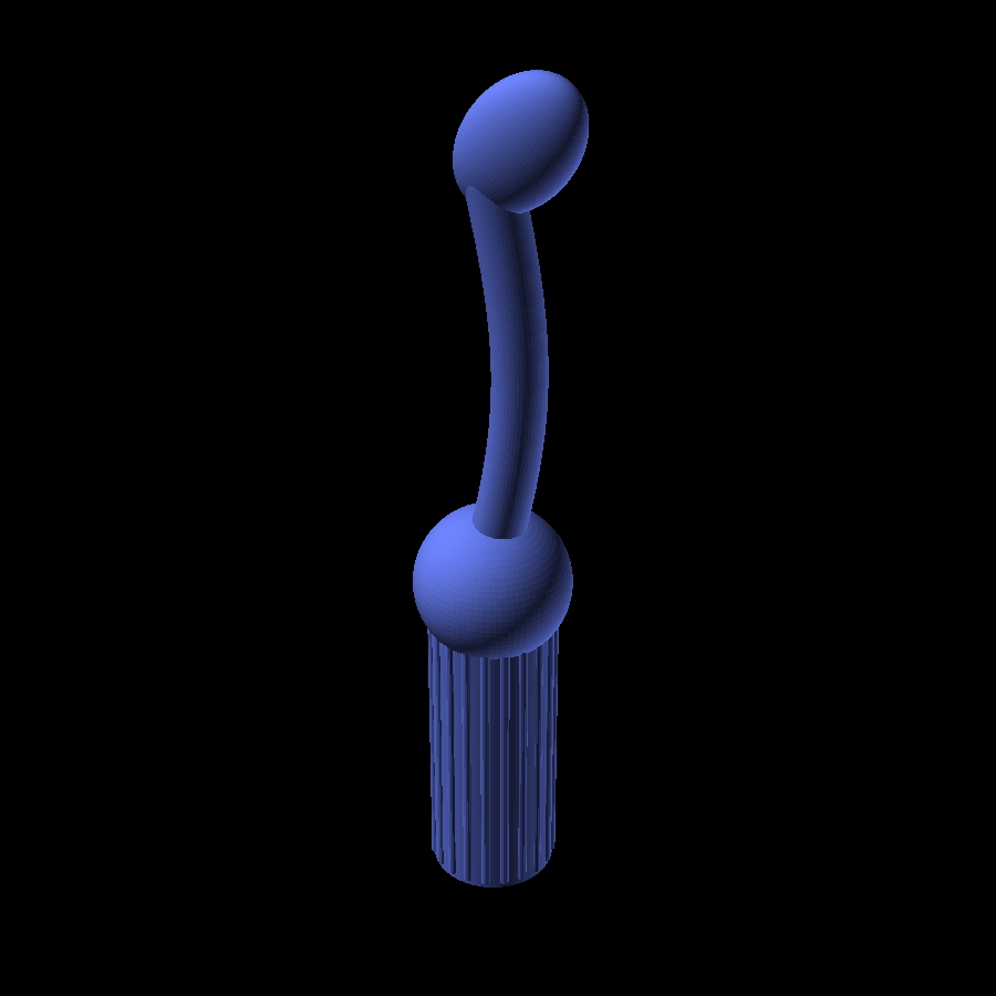 3D render of the Slender G-Spot Wand printable design